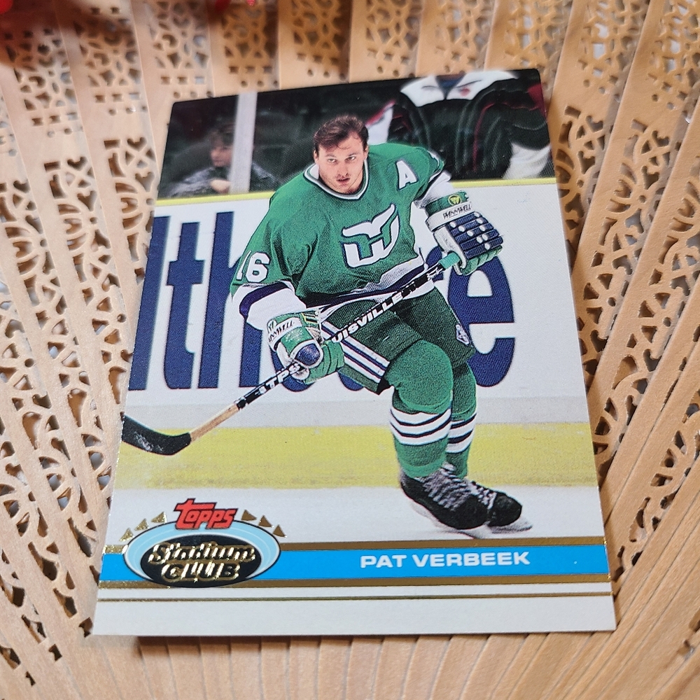 Pat Verbeek Stadium Club Rookie Card Whalers